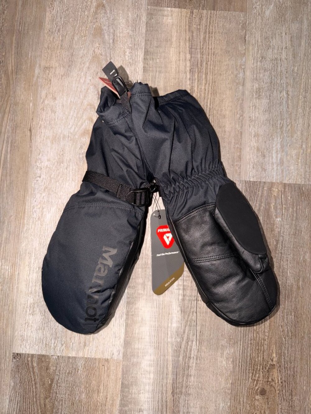 Marmot Expedition Black Mitts Unisex, Large $115 MSRP Winter Gloves, Primaloft